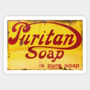 Puritan Soap, Vintage Enamel Sign Sticker